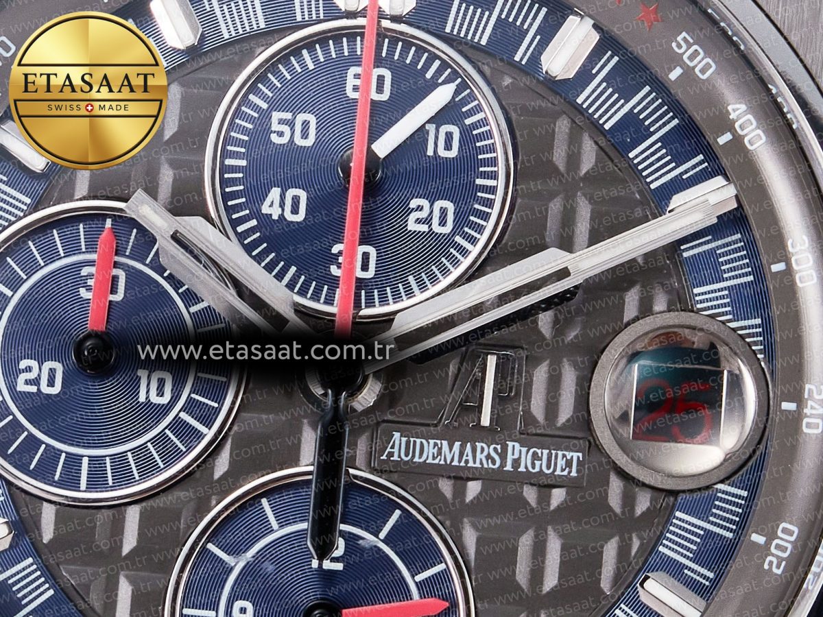Audemars Piguet Royal Oak Offshore Schumacher Best Edition Gray/Blue Dial on Blue Rubber Strap A3126 - Görsel 12