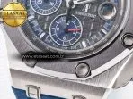 Audemars Piguet Royal Oak Offshore Schumacher Best Edition Gray/Blue Dial on Blue Rubber Strap A3126 - Görsel 14