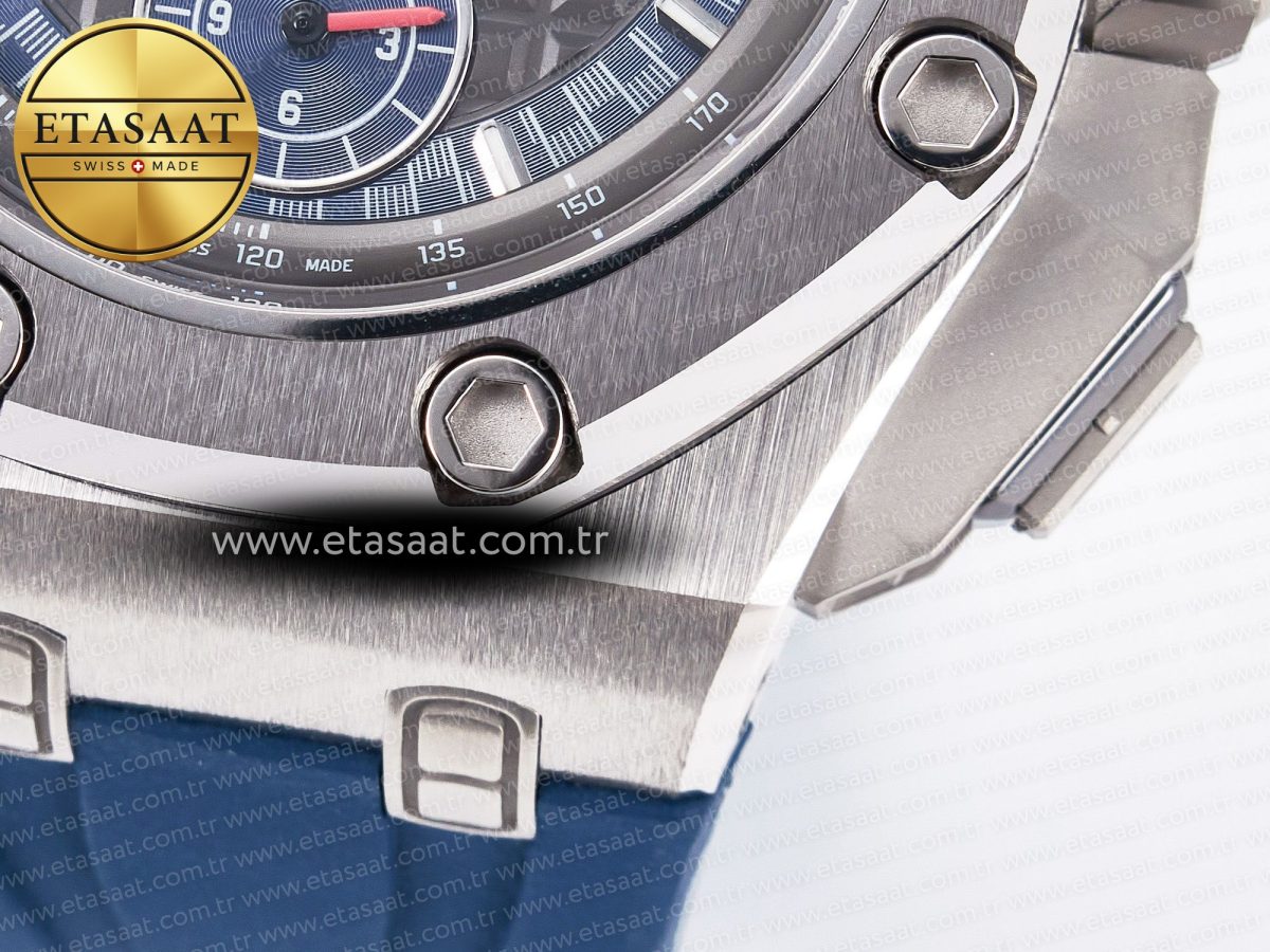 Audemars Piguet Royal Oak Offshore Schumacher Best Edition Gray/Blue Dial on Blue Rubber Strap A3126 - Görsel 15