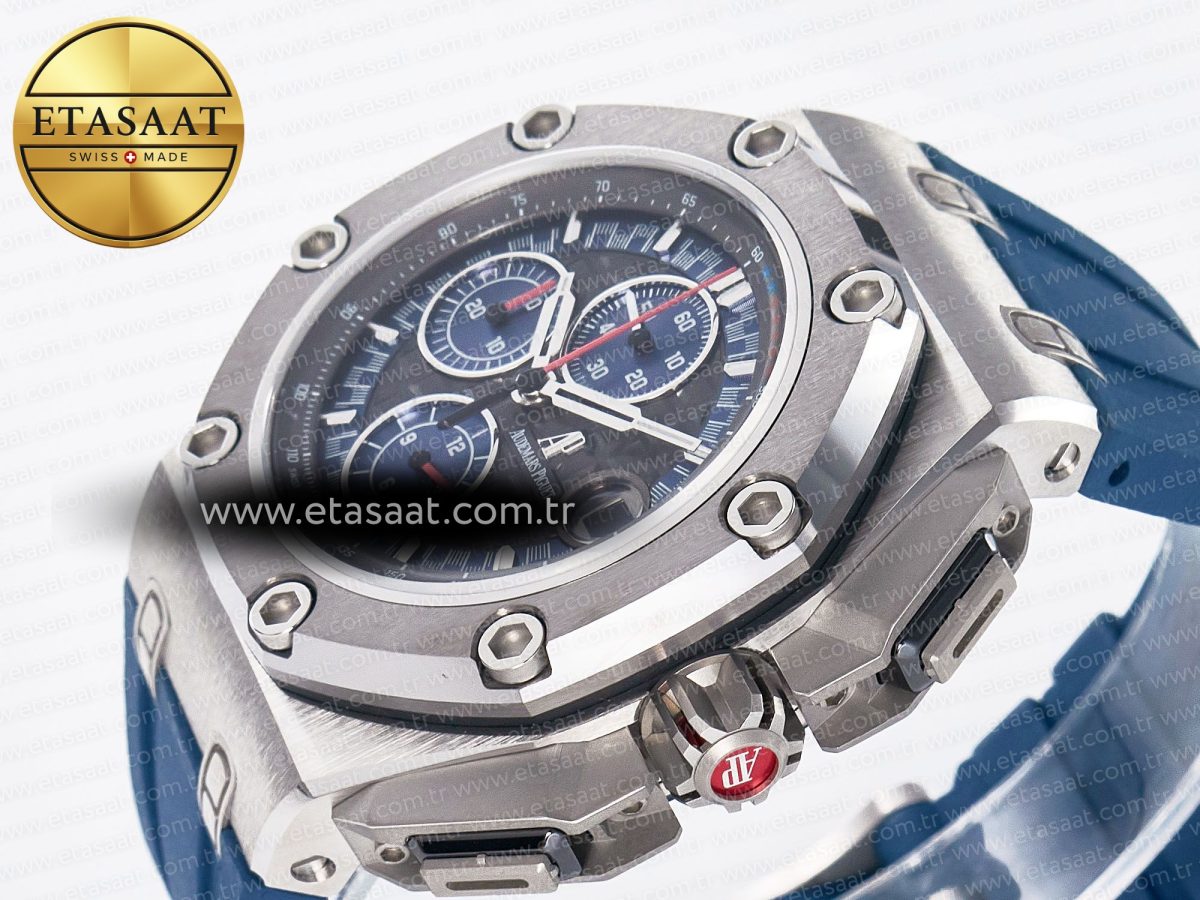 Audemars Piguet Royal Oak Offshore Schumacher Best Edition Gray/Blue Dial on Blue Rubber Strap A3126 - Görsel 6