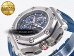Audemars Piguet Royal Oak Offshore Schumacher Best Edition Gray/Blue Dial on Blue Rubber Strap A3126 - Görsel 6