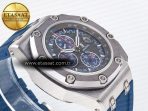 Audemars Piguet Royal Oak Offshore Schumacher Best Edition Gray/Blue Dial on Blue Rubber Strap A3126 - Görsel 7