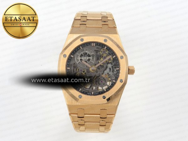 Audemars Piguet Royal Oak İskelet 16204 A7124 Eta Saat - Görsel 3 - 1:1 Süper Klon Saat