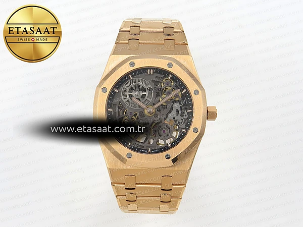 Audemars Piguet Royal Oak İskelet 16204 A7124 Eta Saat - Görsel 3 - 1:1 Süper Klon Saat