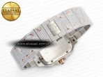 Cartier Santos De 40mm TWF 1:1 Best Edition Black Diamond Dial SS/RG Dia/Rmn A2824 - Görsel 15