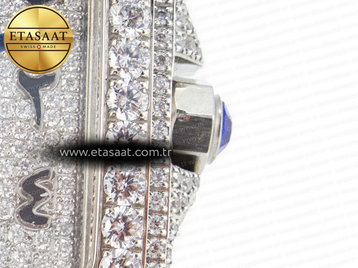 Cartier Santos De 40mm TWF 1:1 Best Edition Black Diamond Dial SS/SS A2824 - Görsel 11