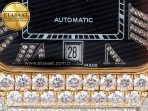 Cartier Santos De 40mm TWF 1:1 Best Edition Black Diamond Dial SS/YG Dia/Rmn A2824 - Görsel 12