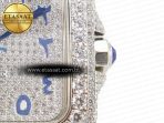 Cartier Santos De 40mm TWF 1:1 Best Edition Blue Diamond Dial SS/SS A2824 - Görsel 11