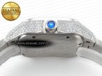 Cartier Santos De 40mm TWF 1:1 Best Edition Blue Diamond Dial SS/SS A2824 - Görsel 14