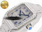 Cartier Santos De 40mm TWF 1:1 Best Edition Blue Diamond Dial SS/SS A2824 - Görsel 6