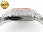 Cartier Santos De 40mm TWF 1:1 Best Edition Diamond Dial SS/RG Dia/Rmn A2824 - Görsel 10