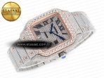 Cartier Santos De 40mm TWF 1:1 Best Edition Diamond Dial SS/RG Dia/Rmn A2824 - Görsel 8