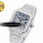 Cartier Santos De 40mm TWF 1:1 Best Edition Diamond Dial SS/SS Dia/Rmn A2824