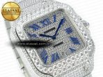 Cartier Santos De 40mm TWF 1:1 Best Edition Diamond Dial SS/SS Dia/Rmn A2824 - Görsel 5
