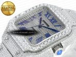 Cartier Santos De 40mm TWF 1:1 Best Edition Diamond Dial SS/SS Dia/Rmn A2824 - Görsel 6