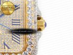 Cartier Santos De 40mm TWF 1:1 Best Edition Diamond Dial SS/YG Dia/Rmn A2824 - Görsel 10