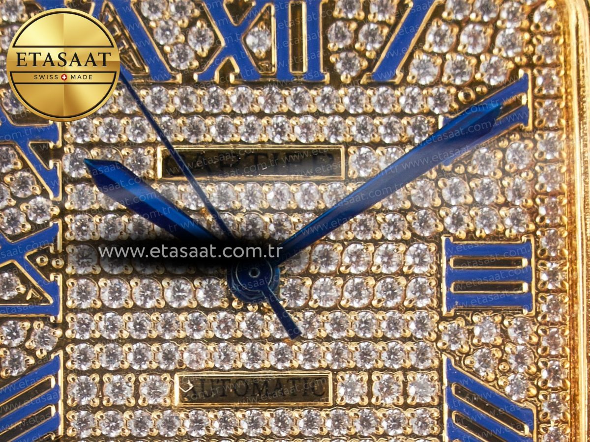 Cartier Santos De 40mm TWF 1:1 Best Edition Diamond Dial SS/YG Dia/Rmn A2824 - Görsel 12