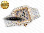 Cartier Santos De 40mm TWF 1:1 Best Edition Diamond Dial SS/YG Dia/Rmn A2824 - Görsel 8