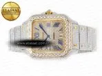 Cartier Santos De 40mm TWF 1:1 Best Edition Diamond Dial SS/YG Dia/Rmn A2824 - Görsel 9