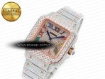 Cartier Santos De  Rainbow Diamond A2824