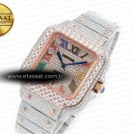 Cartier Santos De  Rainbow Diamond A2824