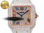 Cartier Santos De  Rainbow Diamond A2824 - Görsel 4