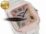 Cartier Santos De  Rainbow Diamond A2824 - Görsel 5
