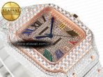 Cartier Santos De  Rainbow Diamond A2824 - Görsel 8