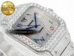 Cartier Santos De 40mm TWF 1:1 Best Edition Rainbow Diamond Dial SS/SS A2824 - Görsel 7