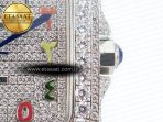 Cartier Santos De 40mm TWF 1:1 Best Edition Rainbow Diamond Dial SS/SS A2824 - Görsel 9
