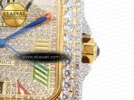 Cartier Santos De 40mm TWF 1:1 Best Edition Rainbow Diamond Dial SS/YG Dia/Rmn A2824 - Görsel 11