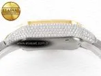 Cartier Santos De 40mm TWF 1:1 Best Edition Rainbow Diamond Dial SS/YG Dia/Rmn A2824 - Görsel 13