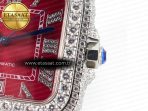 Cartier Santos De 40mm TWF 1:1 Best Edition Red Dial SS/SS Dia/Rmn A2824 - Görsel 11