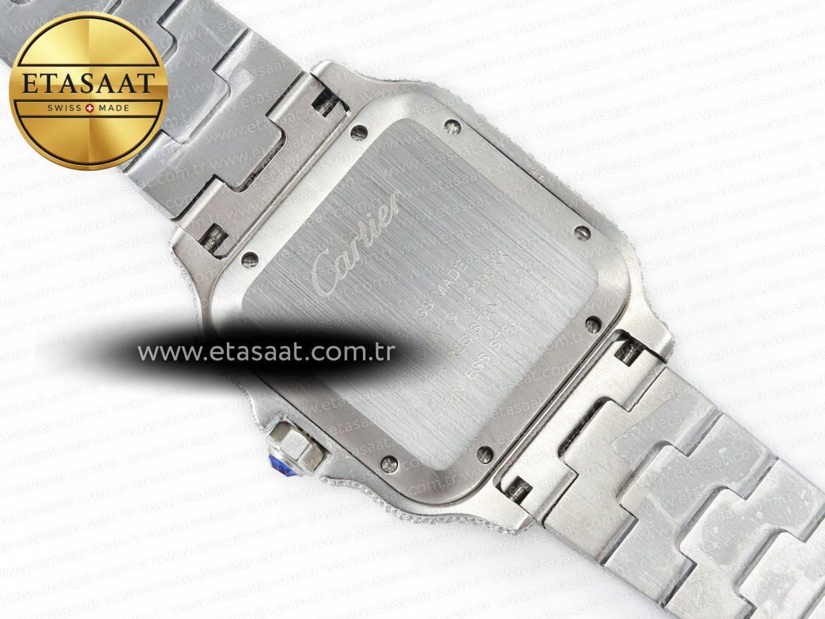 Cartier Santos De 40mm TWF 1:1 Best Edition Red Dial SS/SS Dia/Rmn A2824 - Görsel 16