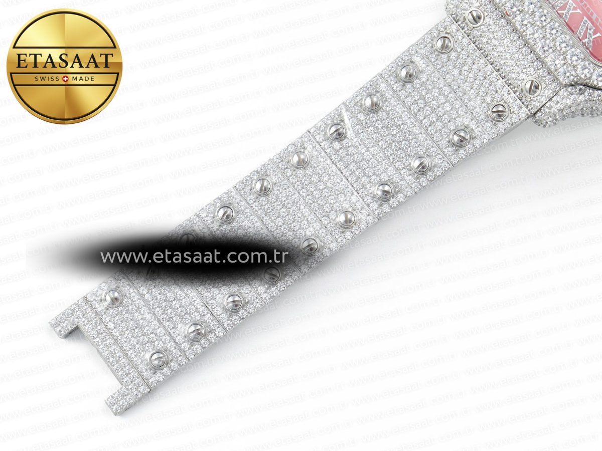 Cartier Santos De 40mm TWF 1:1 Best Edition Red Dial SS/SS Dia/Rmn A2824 - Görsel 25