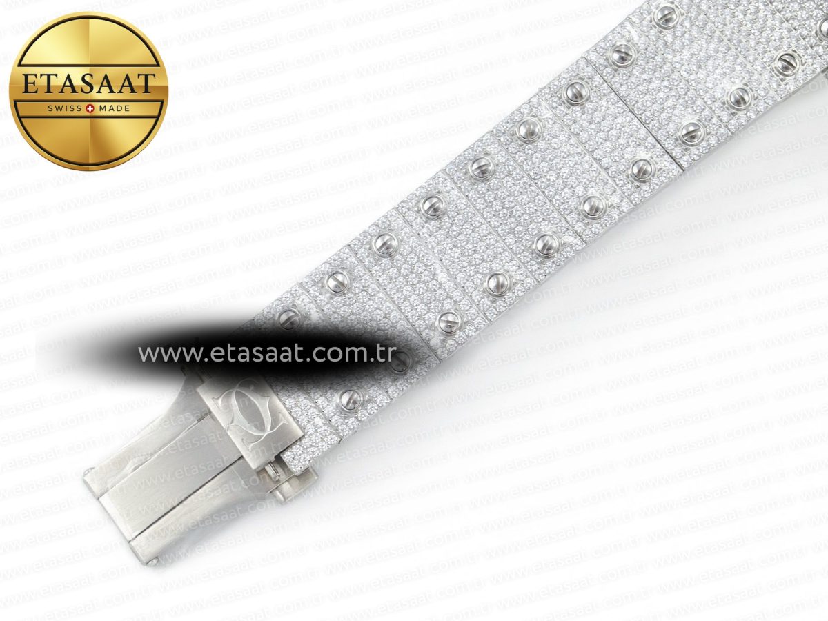 Cartier Santos De 40mm TWF 1:1 Best Edition Red Dial SS/SS Dia/Rmn A2824 - Görsel 26