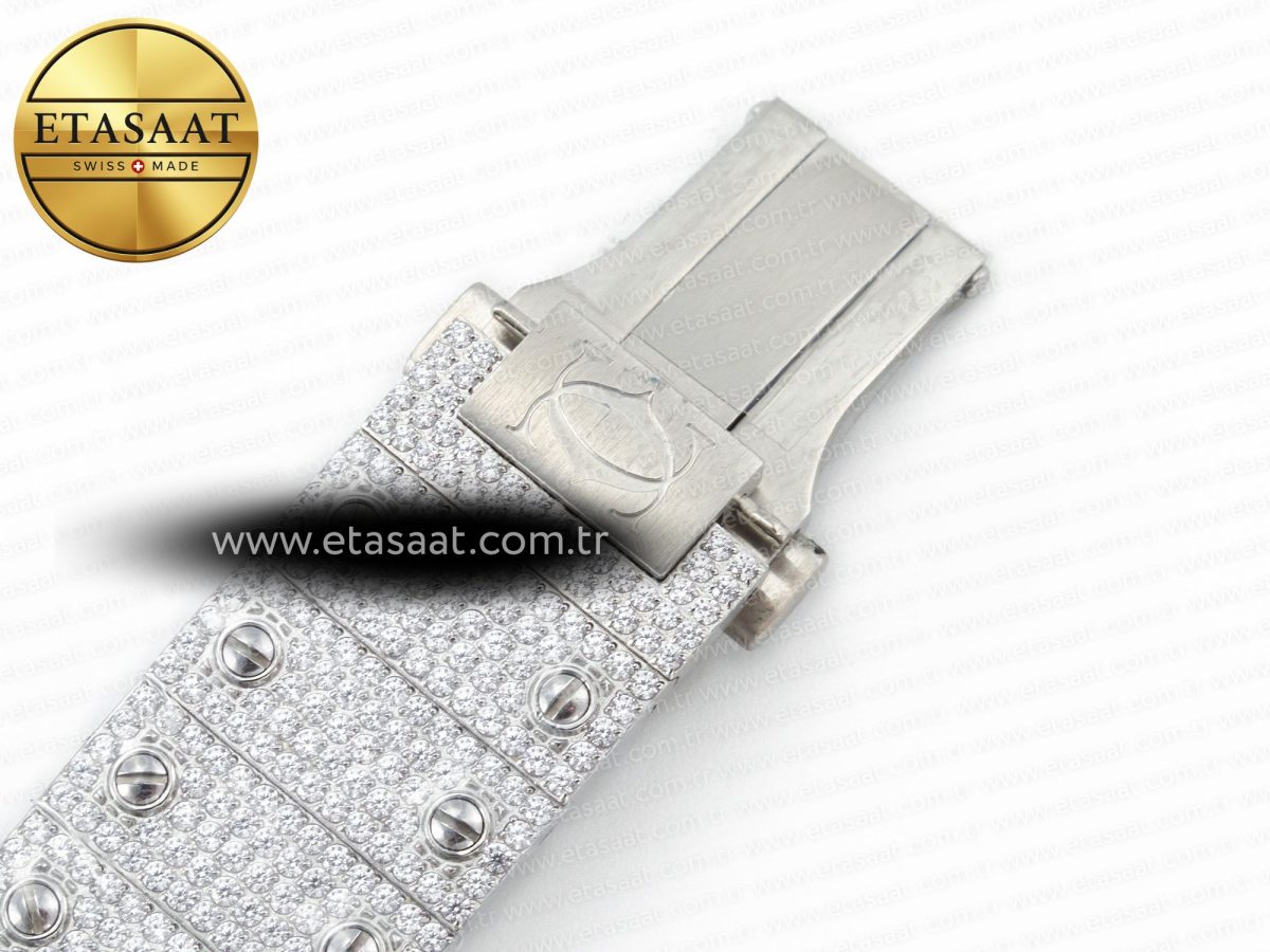 Cartier Santos De 40mm TWF 1:1 Best Edition Red Dial SS/SS Dia/Rmn A2824 - Görsel 30