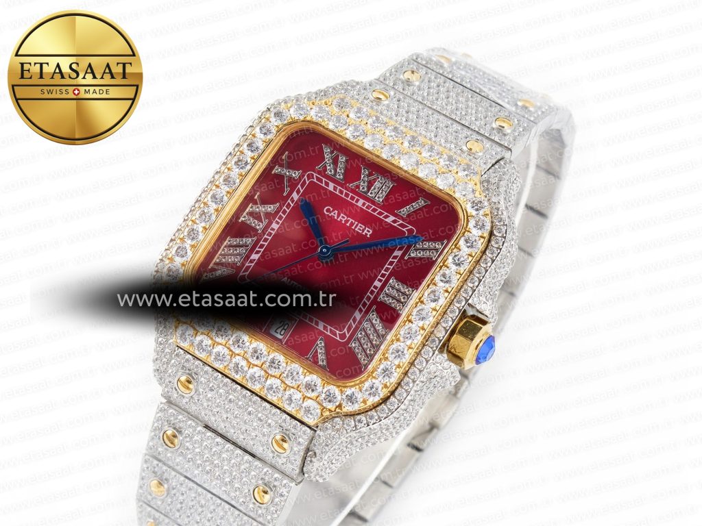 santos de 40mm twf 11 best edition red diamond dial ss yg dia rmn a28242