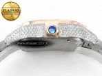 Cartier Santos De 40mm TWF 1:1 Best Edition RG Diamond Dial SS/RG A2824 - Görsel 14