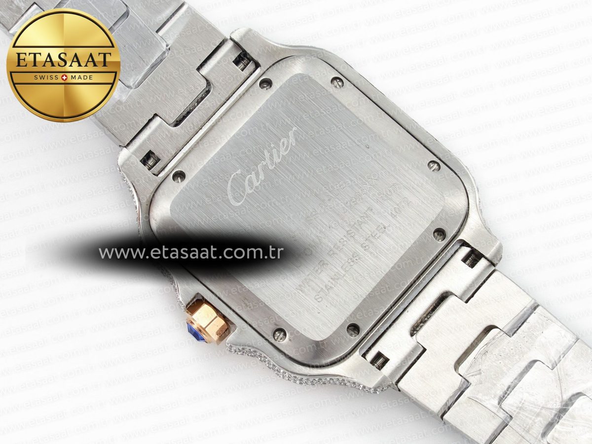 Cartier Santos De 40mm TWF 1:1 Best Edition RG Diamond Dial SS/RG A2824 - Görsel 16