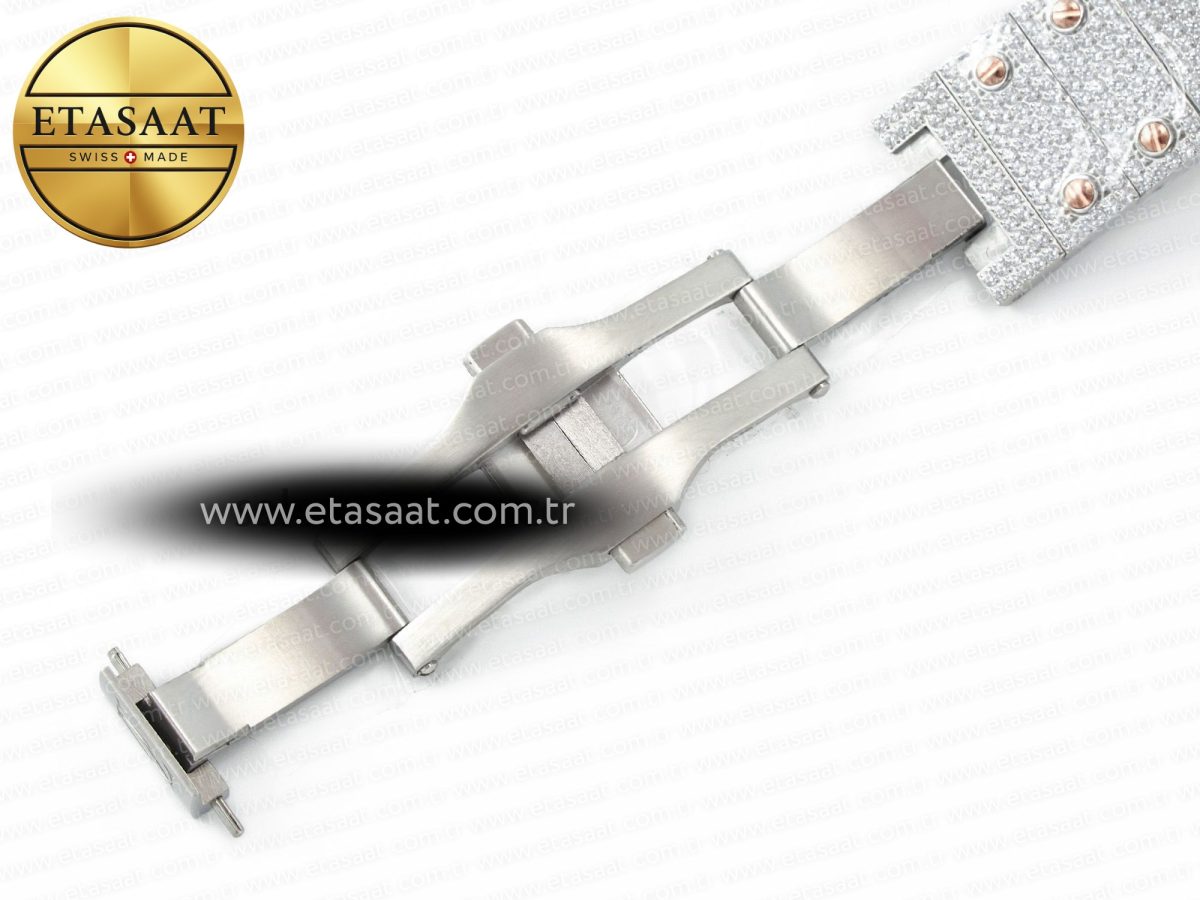 Cartier Santos De 40mm TWF 1:1 Best Edition RG Diamond Dial SS/RG A2824 - Görsel 28