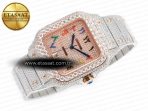 Cartier Santos De 40mm TWF 1:1 Best Edition RG Diamond Dial SS/RG A2824 - Görsel 8