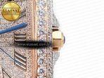 Cartier Santos De 40mm TWF 1:1 Best Edition RG Diamond Dial SS/RG Dia/Rmn A2824 - Görsel 11