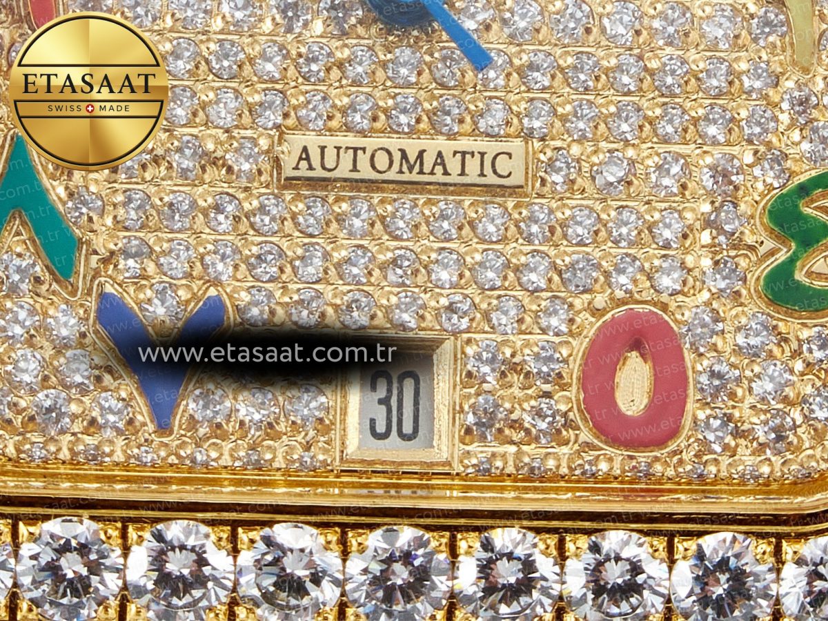 Cartier Santos De 40mm TWF 1:1 Best Edition RG Diamond Dial SS/YG A2824 - Görsel 10