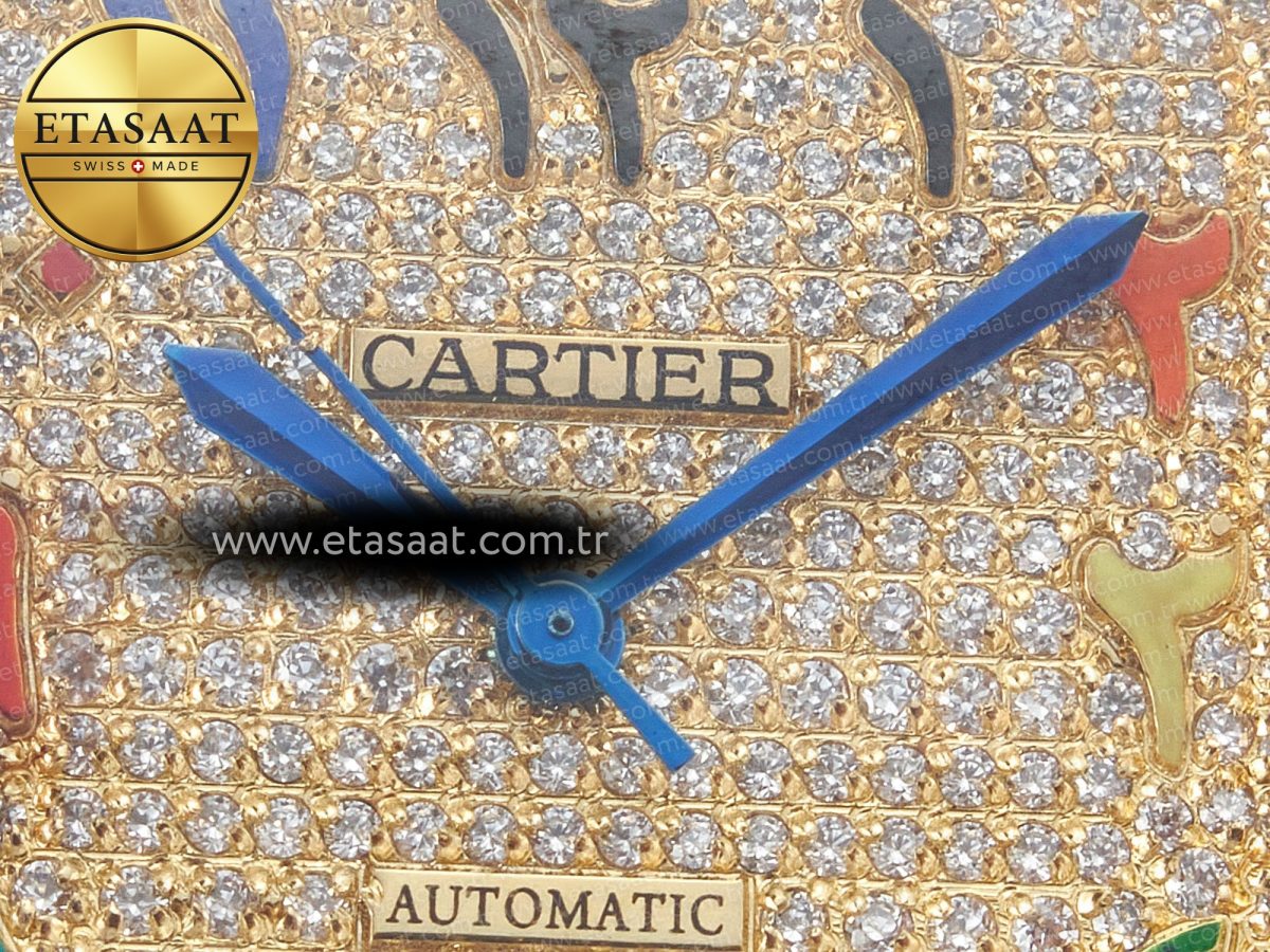 Cartier Santos De 40mm TWF 1:1 Best Edition RG Diamond Dial SS/YG A2824 - Görsel 12