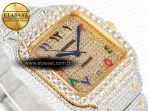 Cartier Santos De 40mm TWF 1:1 Best Edition RG Diamond Dial SS/YG A2824 - Görsel 7