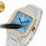 Cartier Santos De 40mm TWF 1:1 Best Edition RG Diamond Dial SS/YG Dia/Rmn A2824