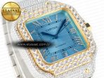 Cartier Santos De 40mm TWF 1:1 Best Edition RG Diamond Dial SS/YG Dia/Rmn A2824 - Görsel 5