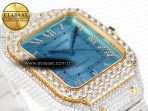 Cartier Santos De 40mm TWF 1:1 Best Edition RG Diamond Dial SS/YG Dia/Rmn A2824 - Görsel 7