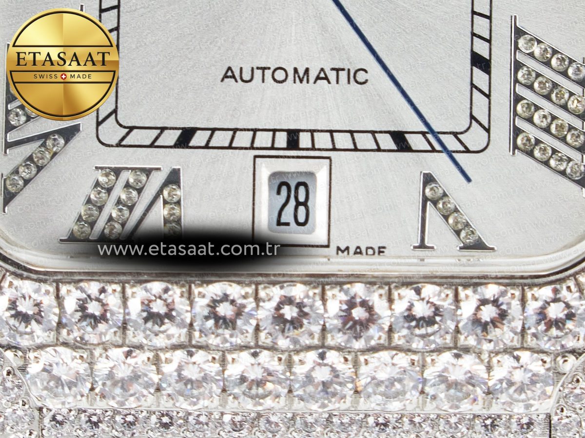 Cartier Santos De 40mm TWF 1:1 Best Edition White Dial SS/SS Dia/Rmn A2824 - Görsel 15